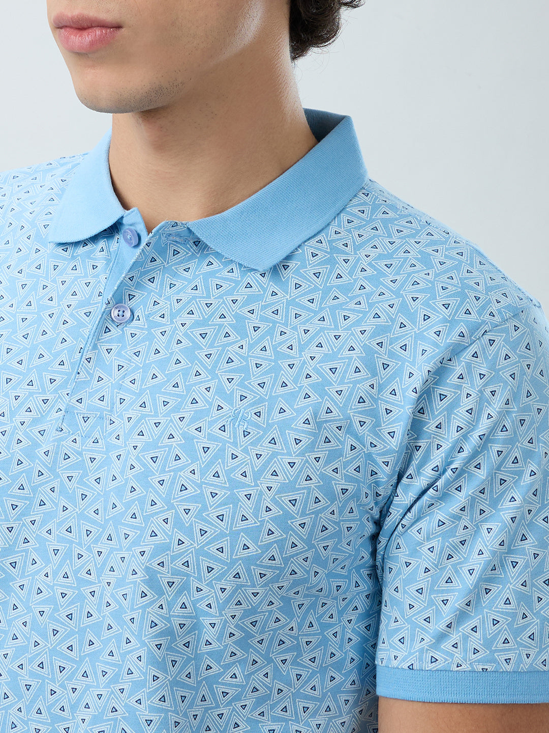 Raymond Men Blue Modern Fit Print T-shirt