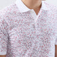 Raymond Men Red Modern Fit Print Polo Neck Collar T-shirt
