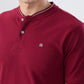 Raymond Men Maroon Modern Fit Solid Polo Neck Collar T-shirt