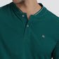 Raymond Men Green Modern Fit Solid Polo Neck Collar T-Shirt