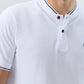 Raymond Men White Modern Fit Solid Polo Neck Collar T-shirt