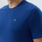 Raymond Men Blue Regular Fit Solid Crew Neck Collar T-shirt