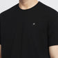 Raymond Men Black Regular Fit Solid Crew Neck Collar T-Shirt
