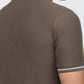 Raymond Men Green Modern Fit Solid Polo Neck Collar T-shirt