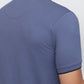 Raymond Men Blue Modern Fit Solid Polo Neck Collar T-shirt