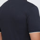 Raymond Men Blue Modern Fit Solid Polo Neck Collar T-shirt