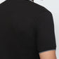 Raymond Men Black Modern Fit Solid Polo Neck Collar T-shirt