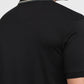 Raymond Men Black Modern Fit Solid Polo Neck Collar T-shirt