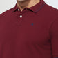 Raymond Men Maroon Modern Fit Solid Polo Neck Collar T-shirt