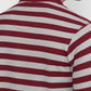 Raymond Men Maroon Modern Fit Stripe Polo Neck Collar T-shirt