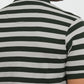 Raymond Men Green Modern Fit Stripe Polo Neck Collar T-shirt