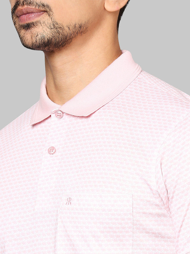 Raymond Pink Printed Contemporary Fit Supima Cotton T-Shirt