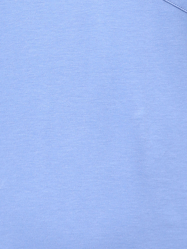 Raymond Blue Solid Knit Regular Fit Cotton T-Shirt