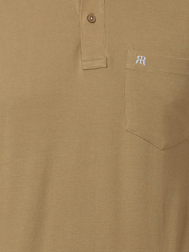 Raymond Green Solid Modern Fit Cotton T-Shirt