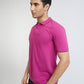 Raymond Red Solid Modern Fit Cotton T-Shirt