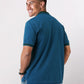 Raymond Men Blue Modern Fit Solid Polo Neck Collar T-Shirt