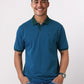 Raymond Men Blue Modern Fit Solid Polo Neck Collar T-Shirt