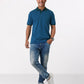 Raymond Men Blue Modern Fit Solid Polo Neck Collar T-Shirt