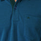 Raymond Men Blue Modern Fit Solid Polo Neck Collar T-Shirt