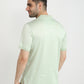Raymond Men Green Regular Fit Jacquard Polo Neck Collar T-Shirt