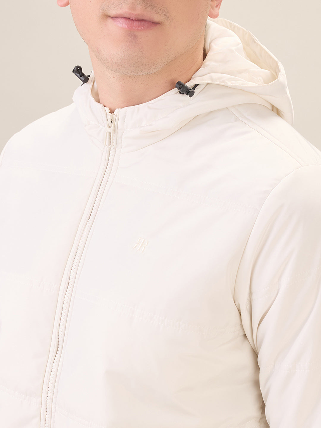 Raymond Men White Regular Fit Solid Casual Jacket
