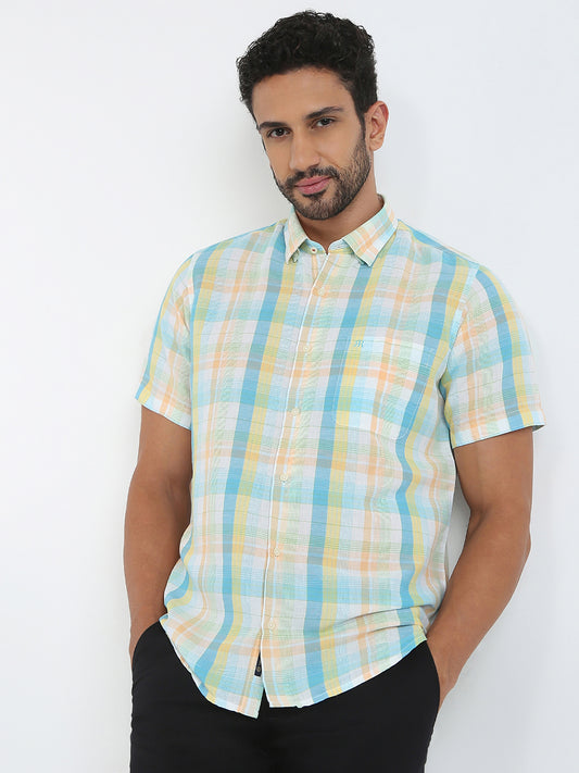 Raymond Orange Casual Shirt 