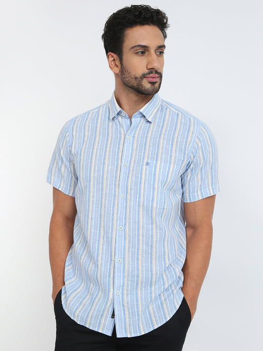 Raymond Blue Casual Shirt 