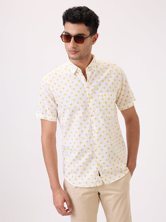 Raymond Yellow Casual Shirt 