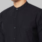 Raymond Black Solid Slim Fit Full Sleeve Cotton Shirt