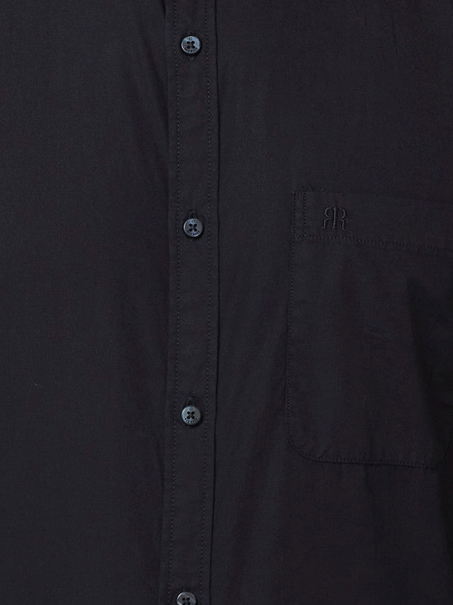 Raymond Black Solid Slim Fit Full Sleeve Cotton Shirt