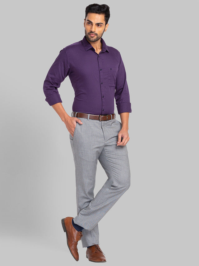 Raymond Purple Casual Shirt 