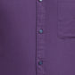 Raymond Purple Solid Slim Fit Cotton Casual Shirt