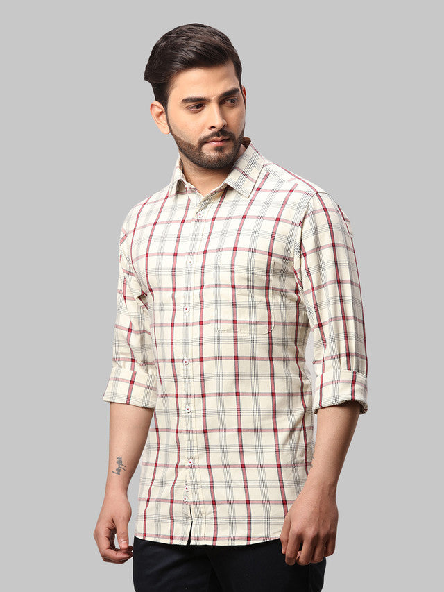 Raymond Beige Casual Shirt 