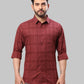 Raymond Maroon Casual Shirt 