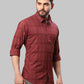 Raymond Maroon Casual Shirt 