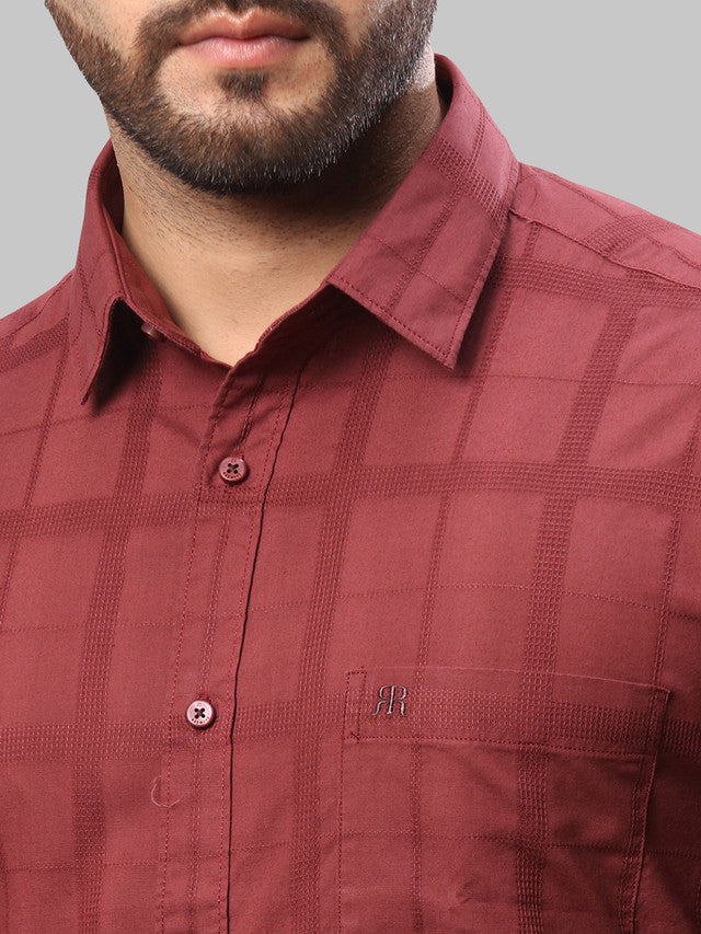 Raymond Maroon Casual Shirt 