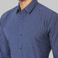 Raymond Grey Checks Slim Fit Cotton Casual Shirt