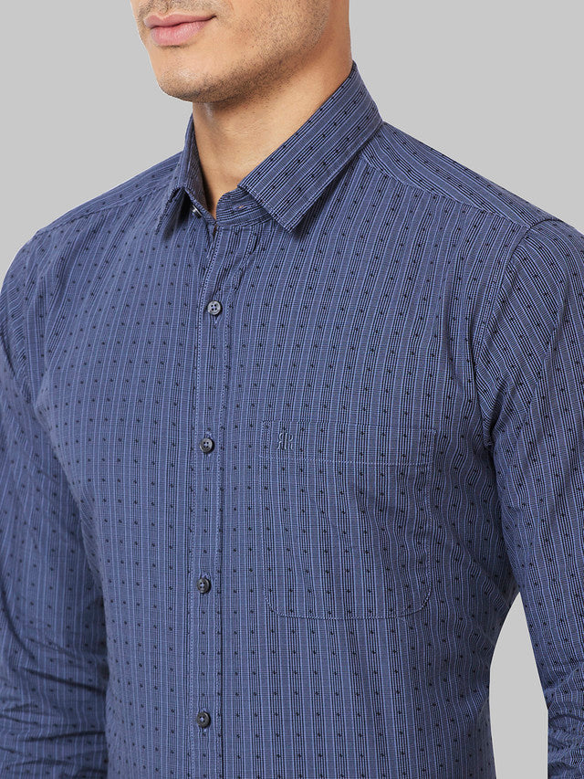 Raymond Grey Checks Slim Fit Cotton Casual Shirt