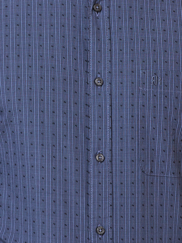 Raymond Men Grey Checkered Slim Fit Full Sleeve Band Collar Shirt ...