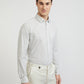 Men Slim Fit White Shirt