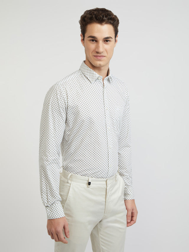 Men Slim Fit White Shirt