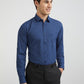 Raymond Men Blue Printed Slim Fit Cotton Casual Shirt