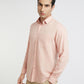 Raymond Men Red Solid Slim Fit Linen Blend Shirts