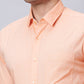 Raymond Men Orange Slim Fit Solid Regular Collar Shirt