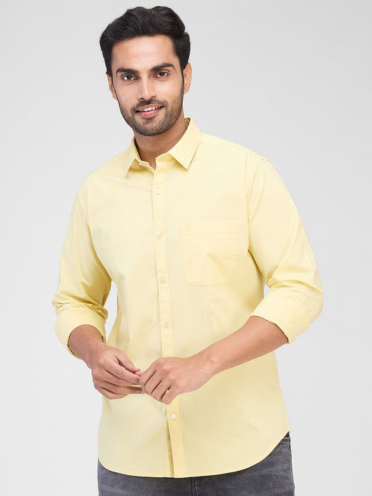 Raymond Yellow Casual Shirt