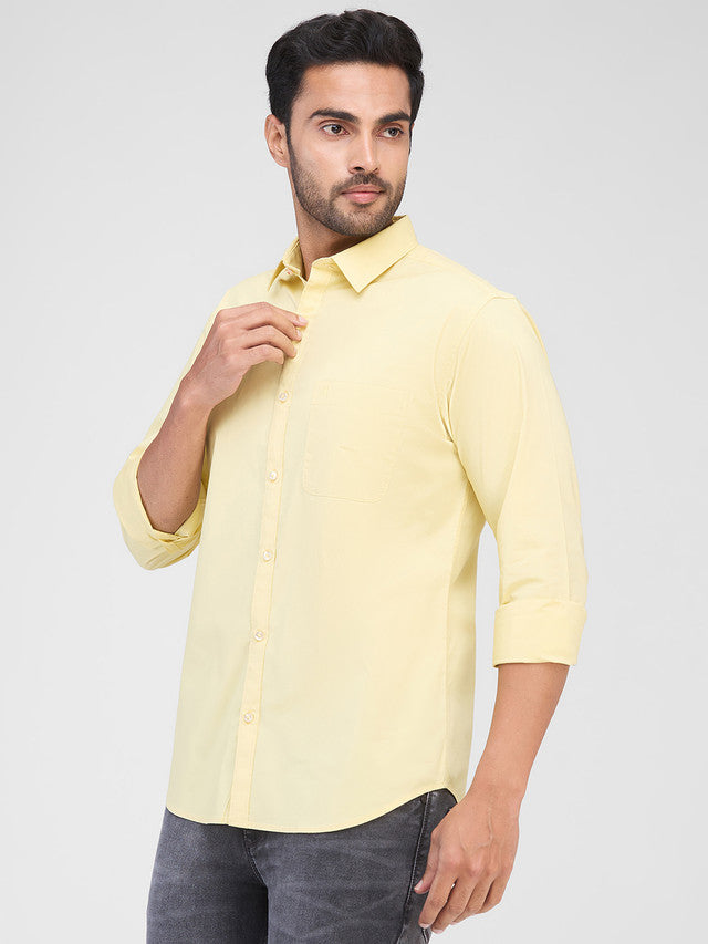 Raymond Yellow Casual Shirt