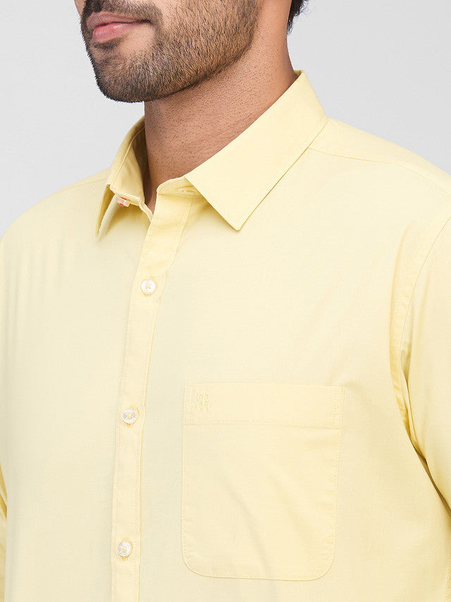 Raymond Yellow Casual Shirt