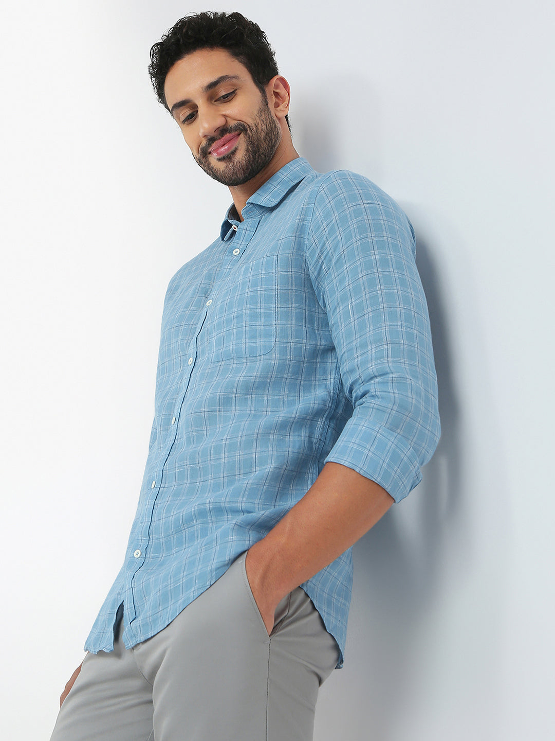 Raymond Blue Casual Shirt 