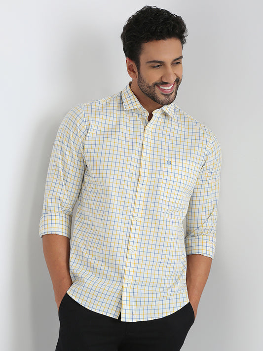 Raymond Yellow Casual Shirt 