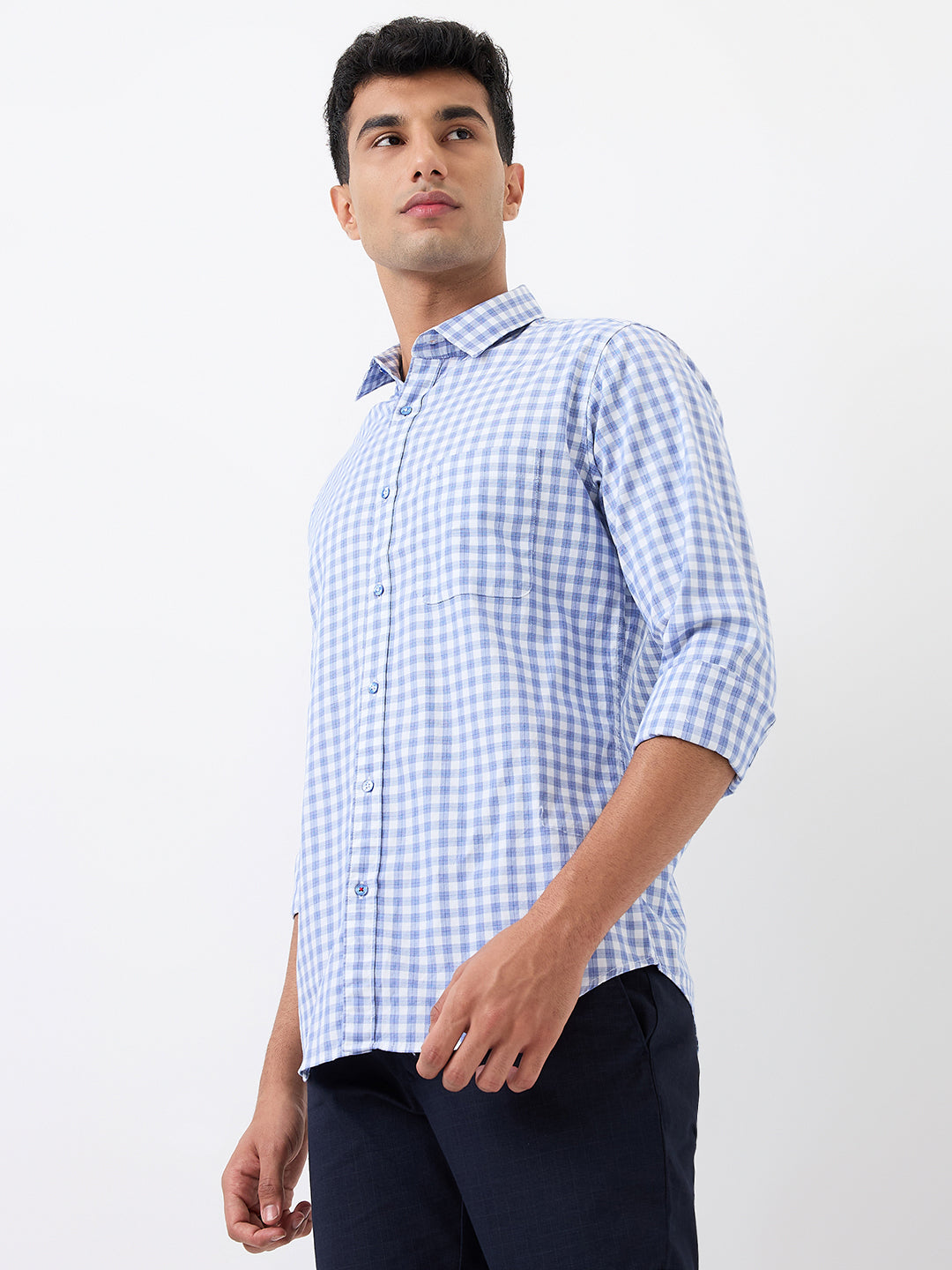 Raymond Blue Casual Shirt